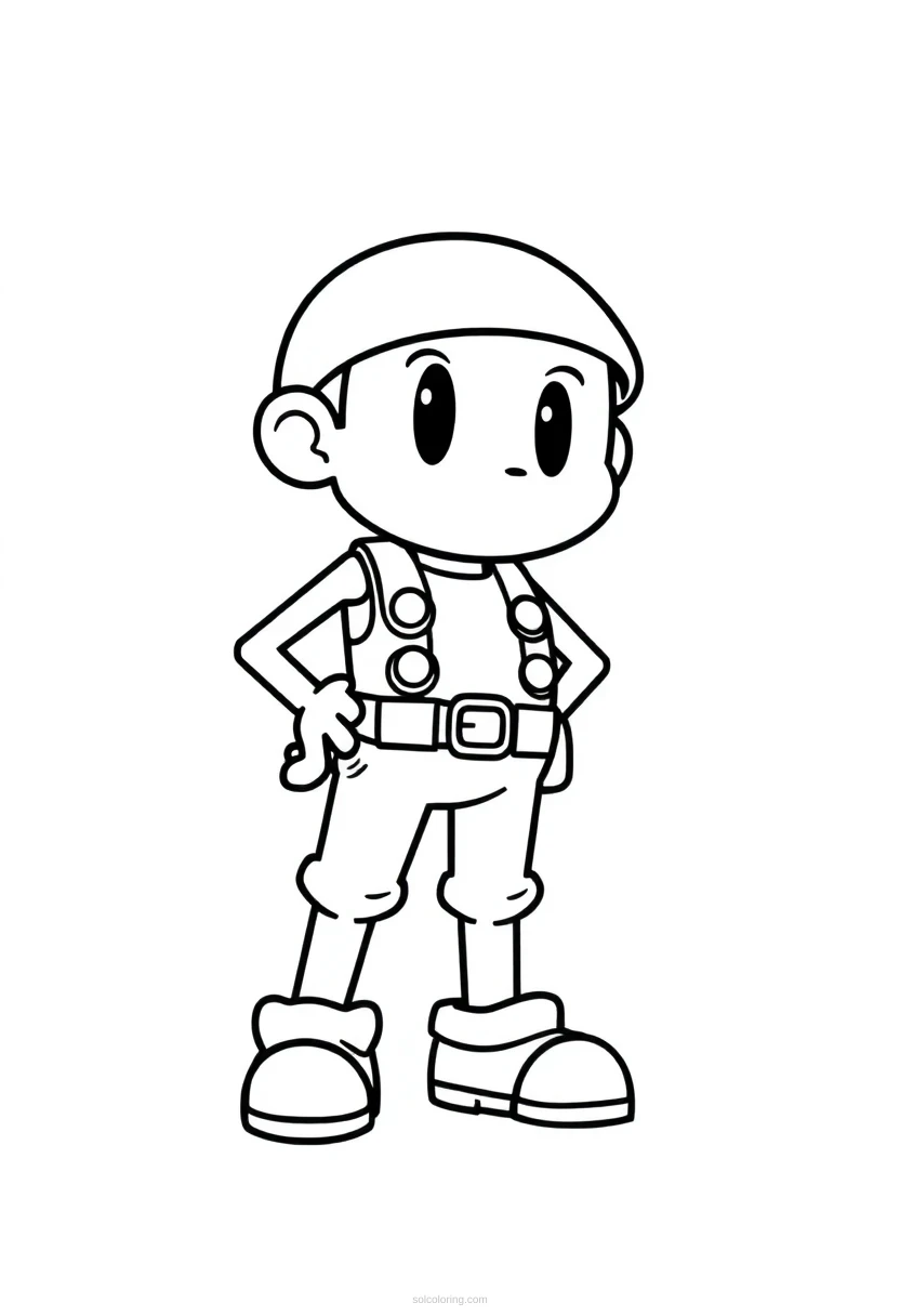 8 Bit Platformer Character coloring pages