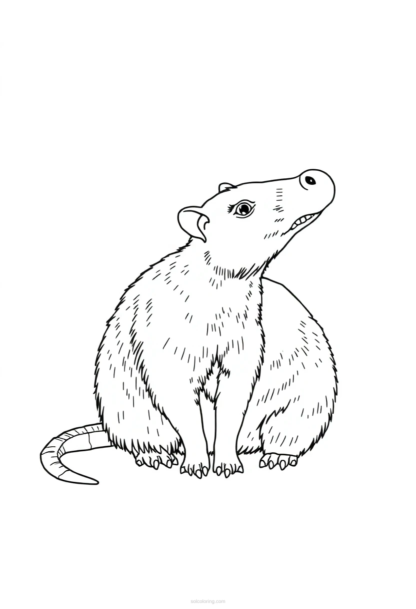 Aardvark coloring page for kids