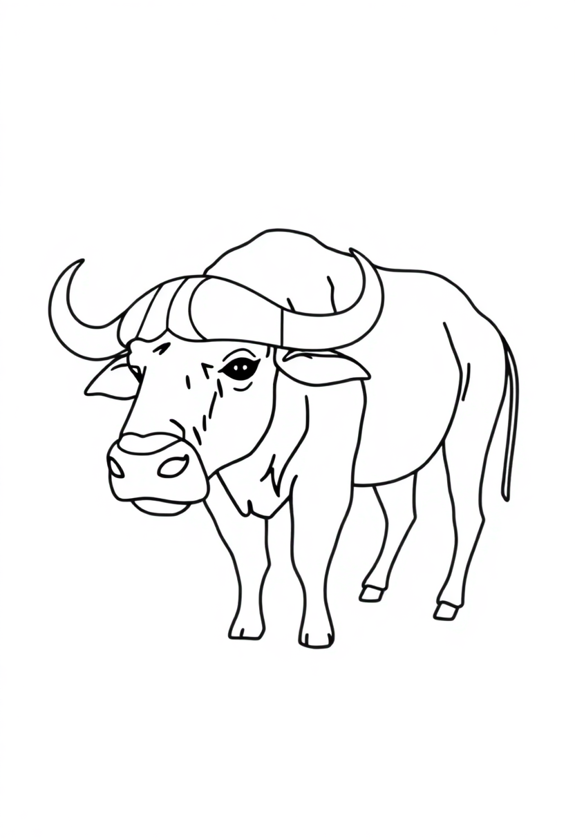African Buffalo coloring pages