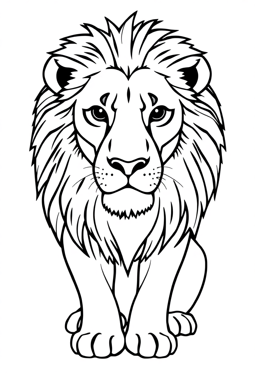 African Lion coloring pages