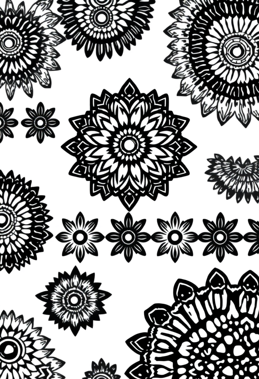 African Textile Patterns coloring page, free printable