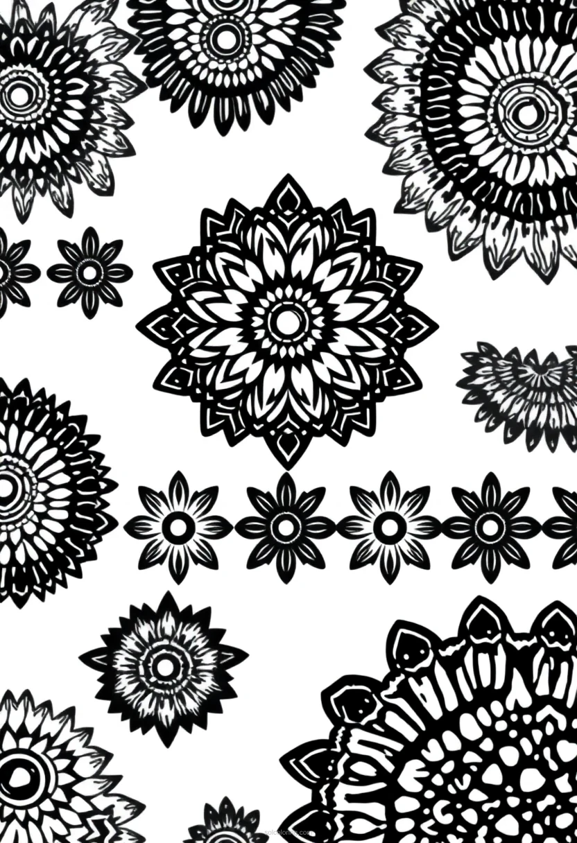 African Textile Patterns coloring page for kids