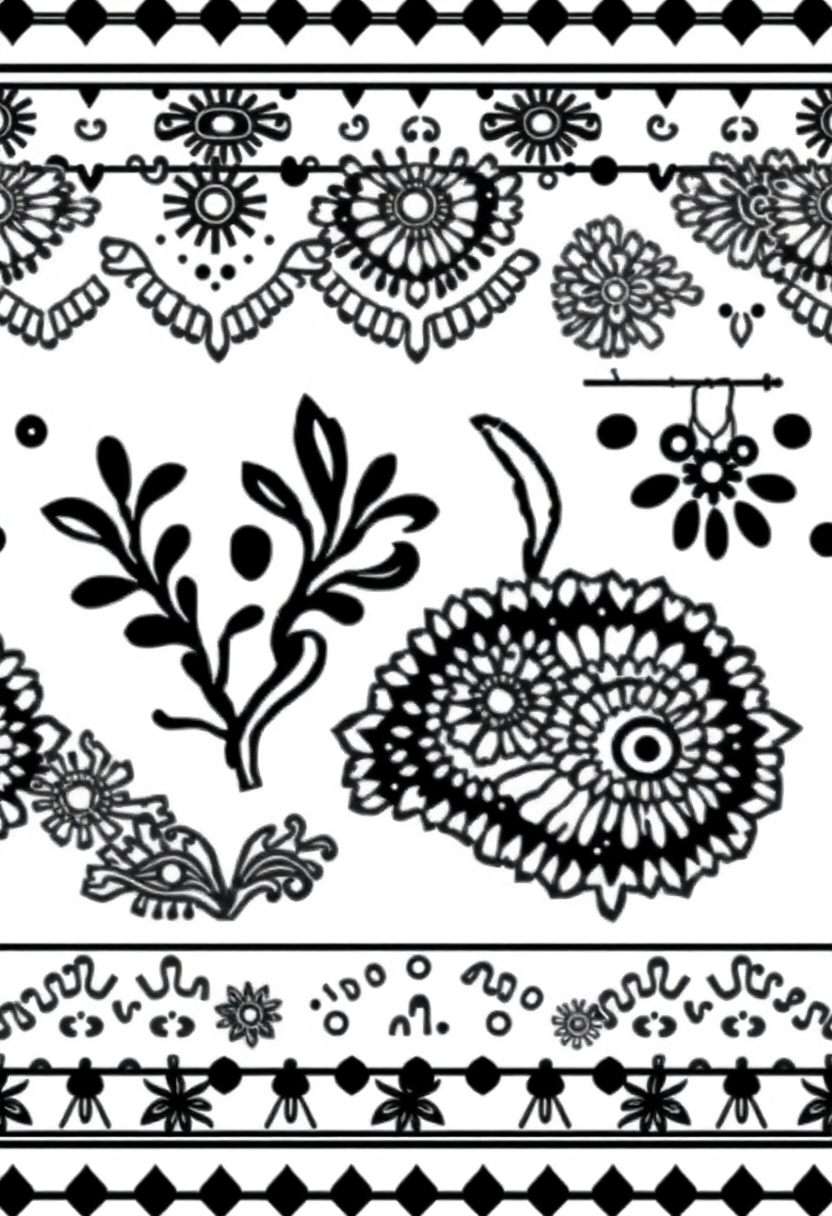 African Textile Patterns coloring page, free printable