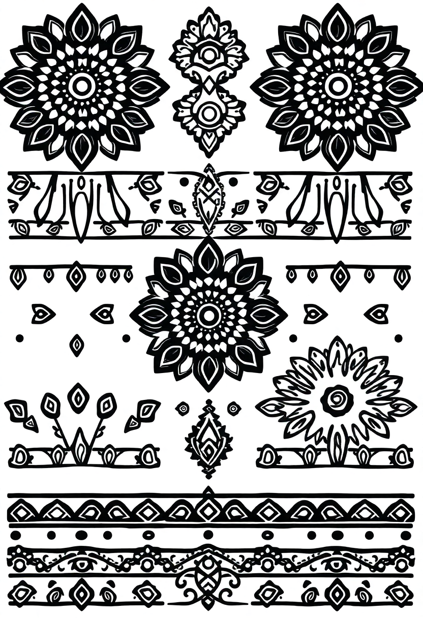 African Textile Patterns coloring pages