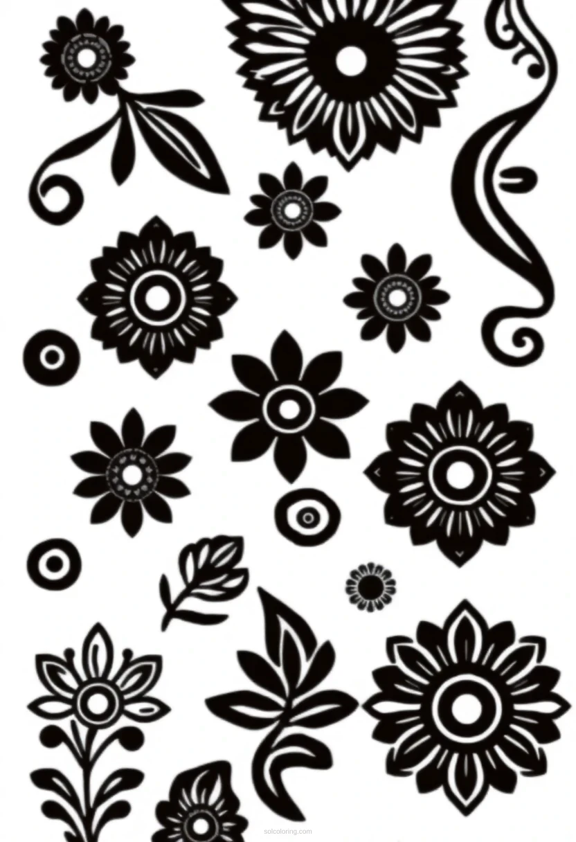 African Textile Patterns coloring page for kids