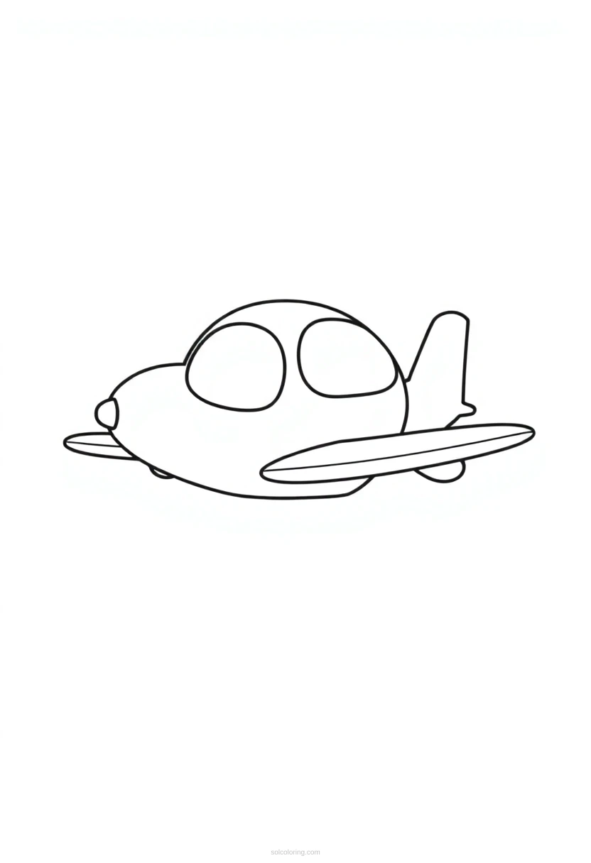 Airplane coloring page for kids