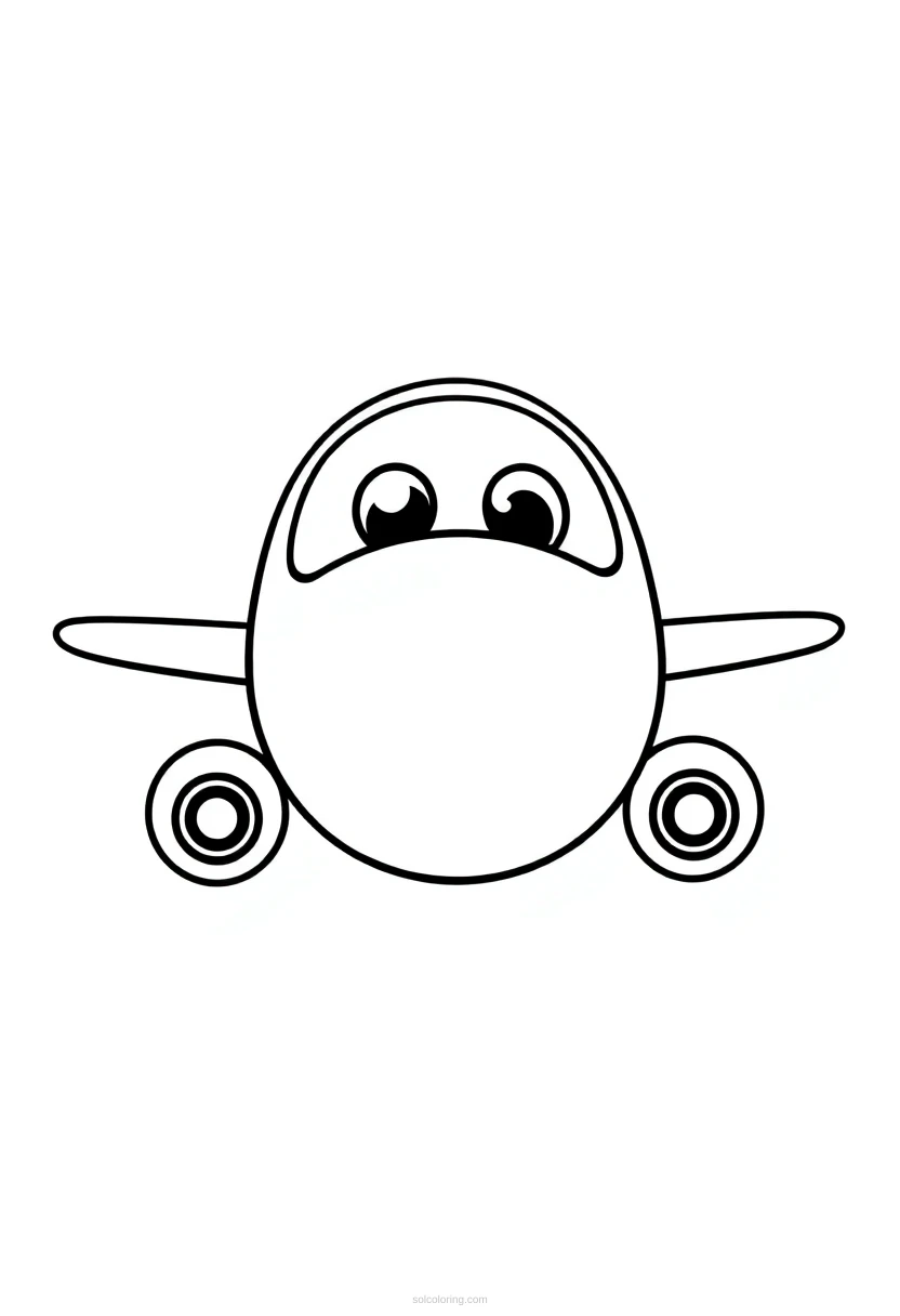 Airplane coloring page for kids