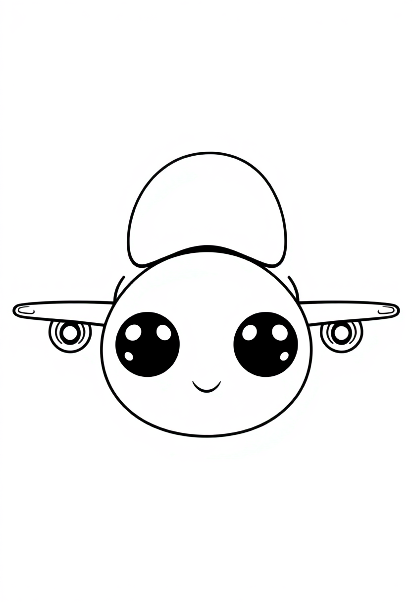 Airplane coloring page, free printable