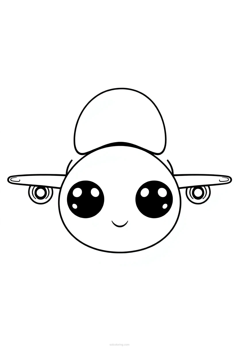 Airplane coloring page for kids