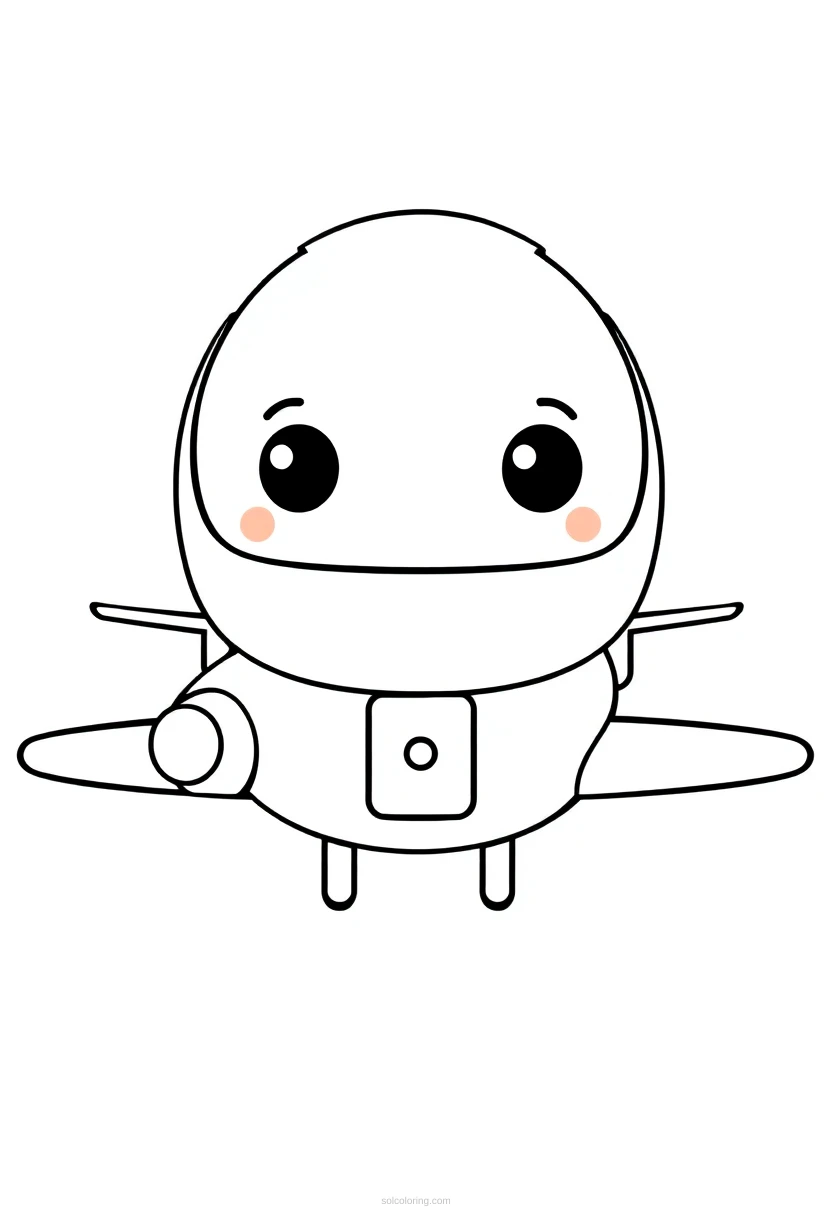 Airplane coloring page for kids
