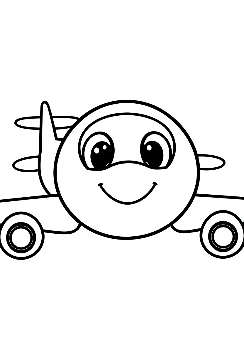 Airplane coloring page, free printable