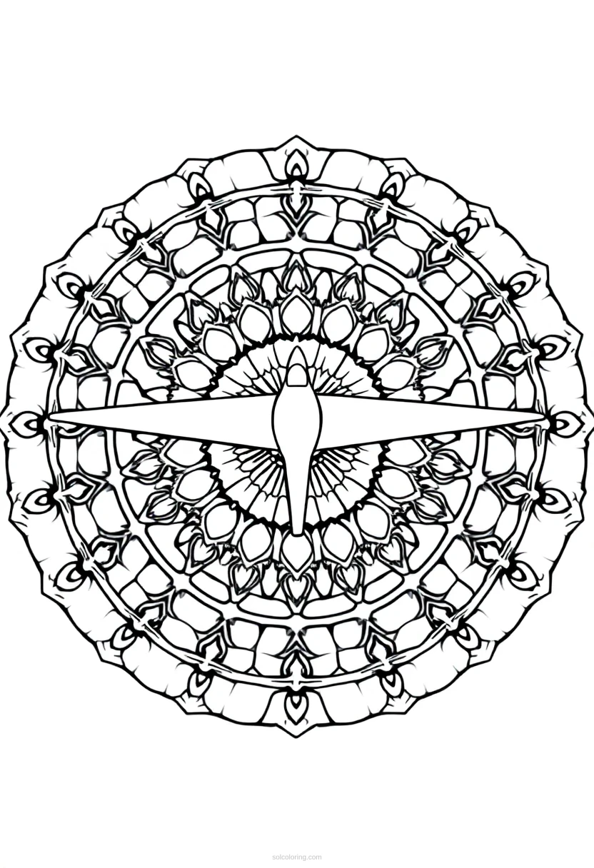 Airplane coloring page for kids