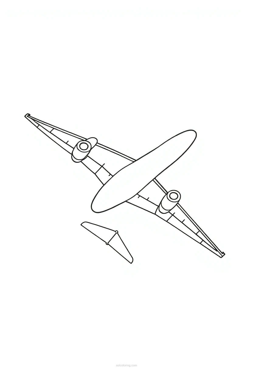 Airplane coloring page for kids