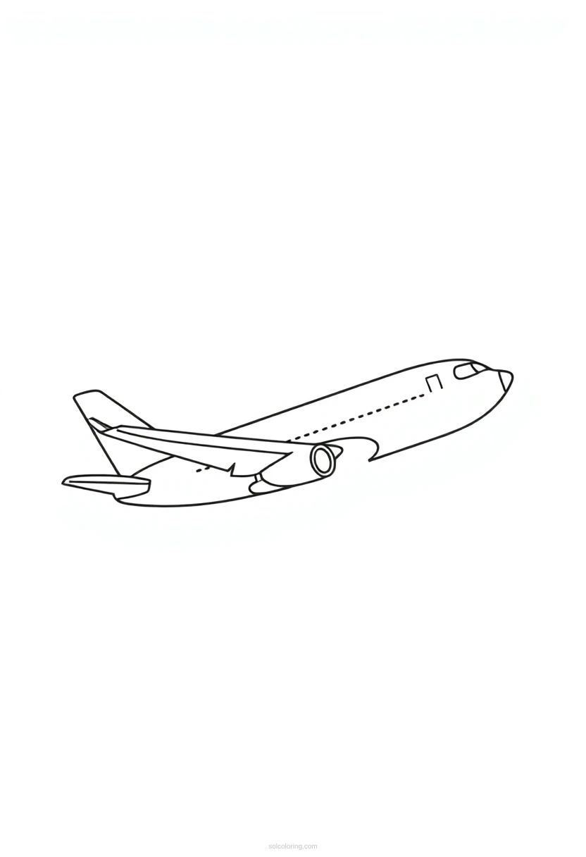 Airplane coloring page for kids