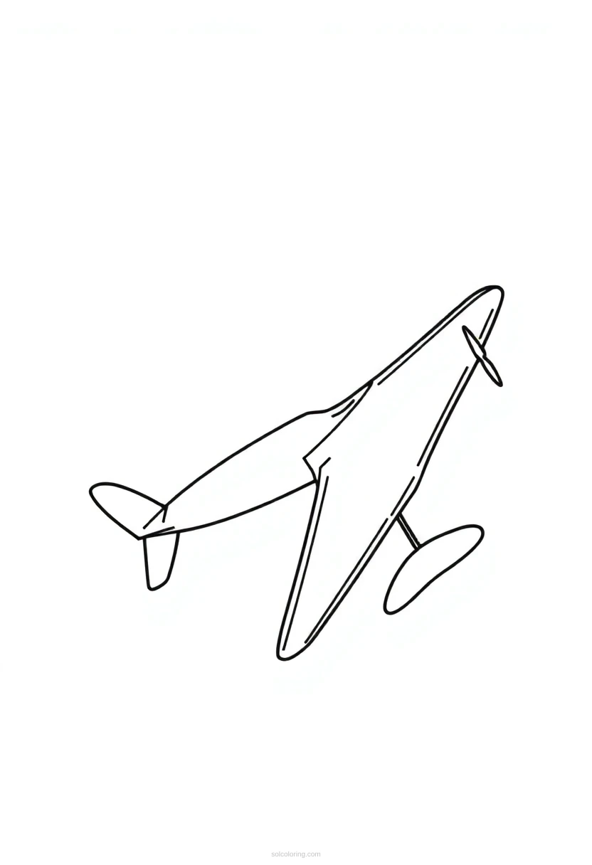 Airplane coloring page for kids