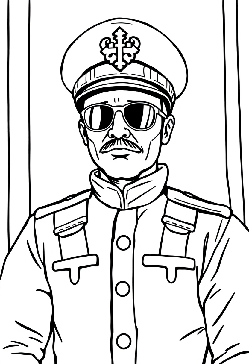 Airship Captain coloring page, free printable