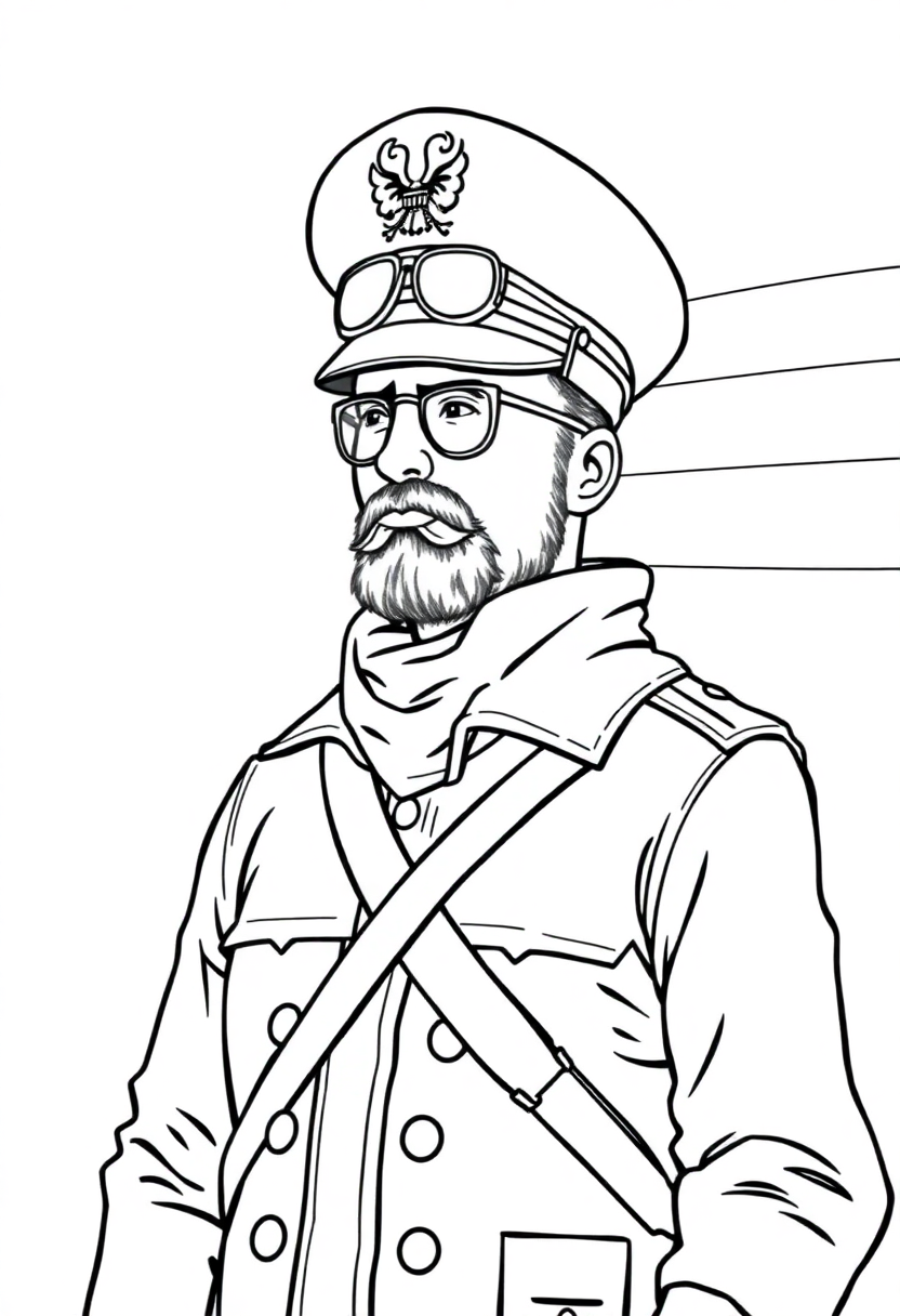 Airship Captain coloring page, free printable