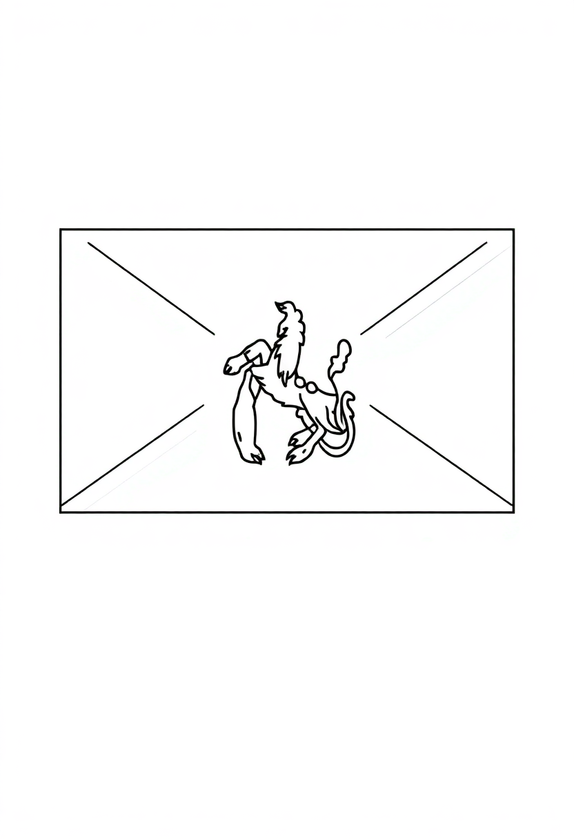 Alabama State Flag coloring page, free printable