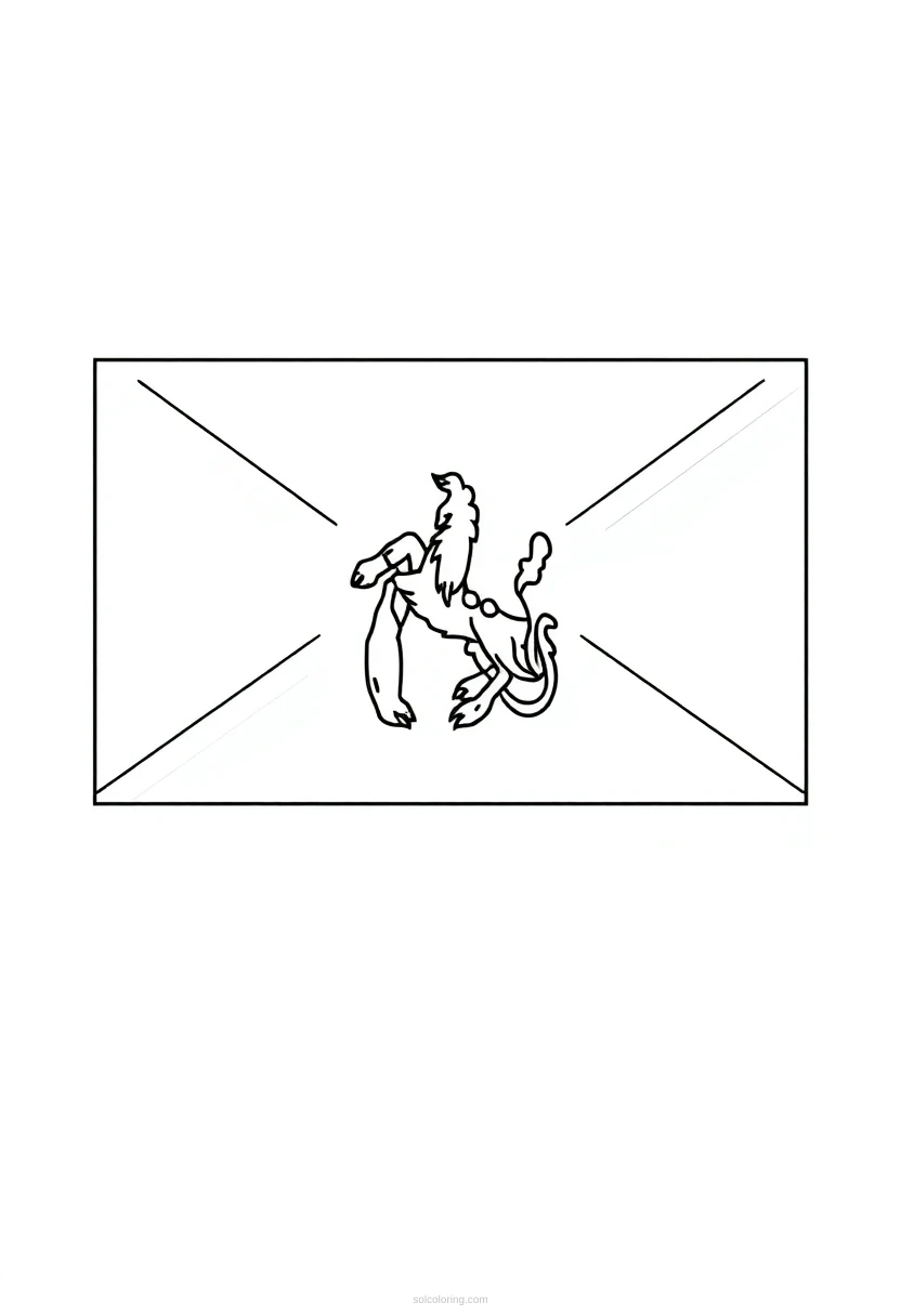 Alabama State Flag coloring page for kids