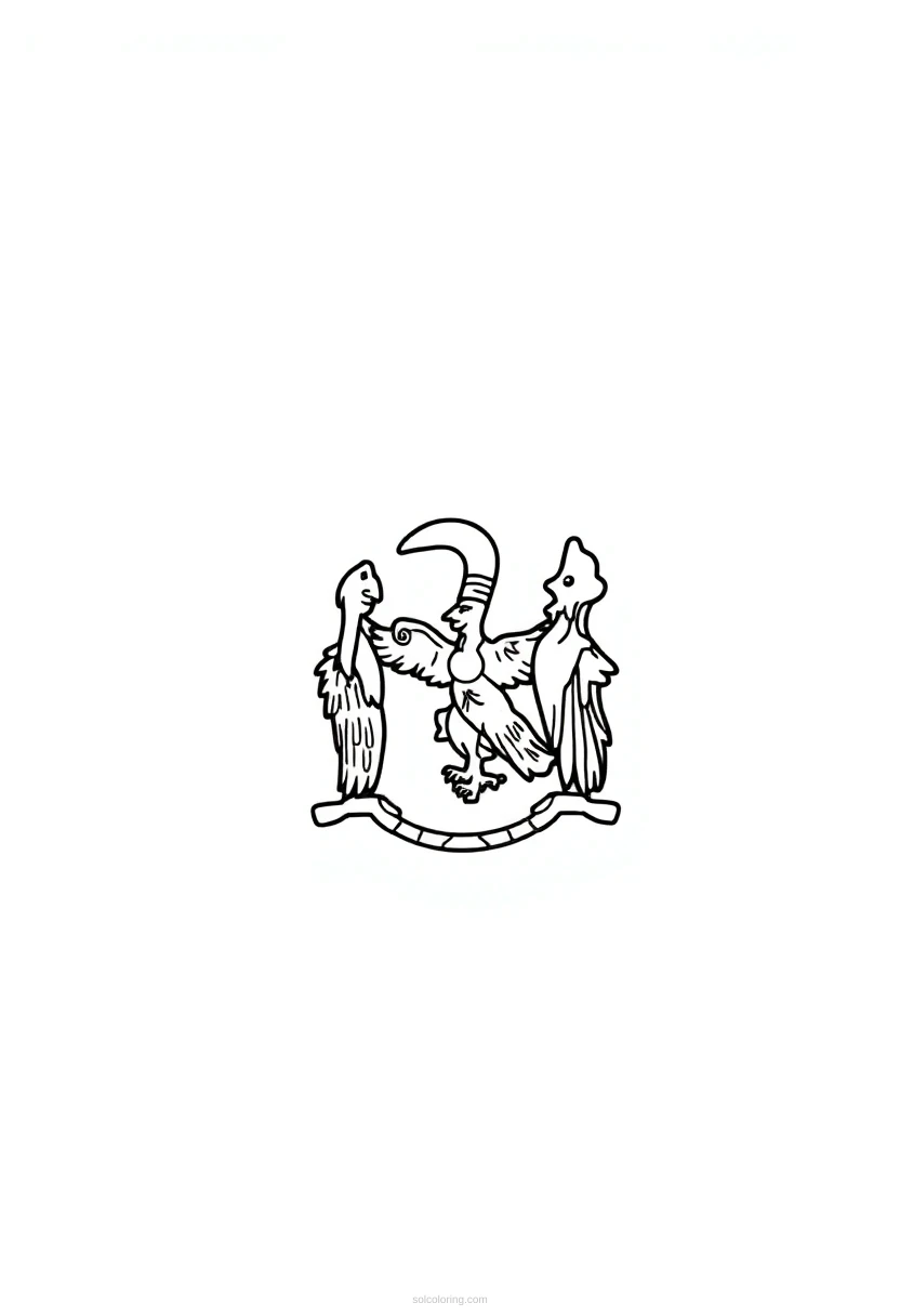 Alabama State Flag coloring page for kids