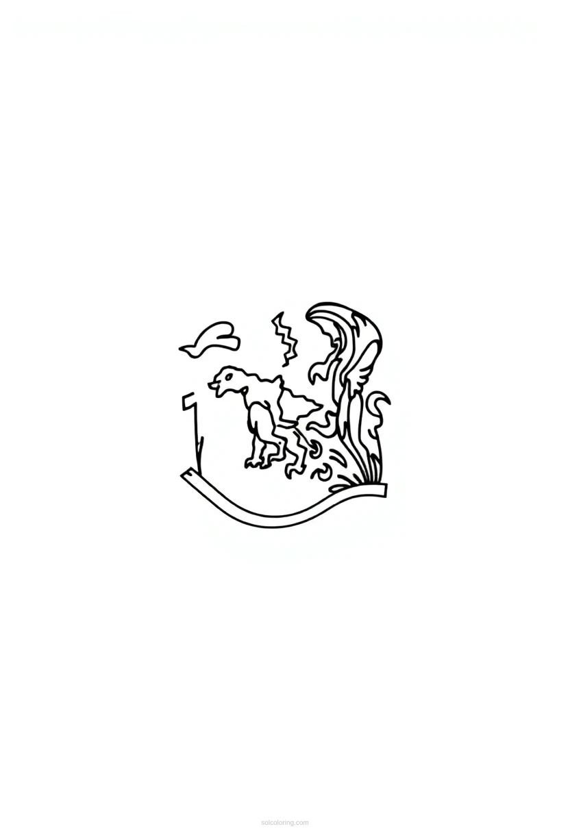 Alabama State Flag coloring page for kids