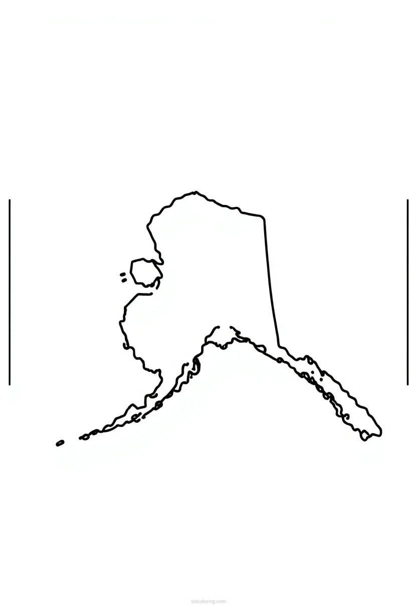 Alaska State Flag coloring page for kids