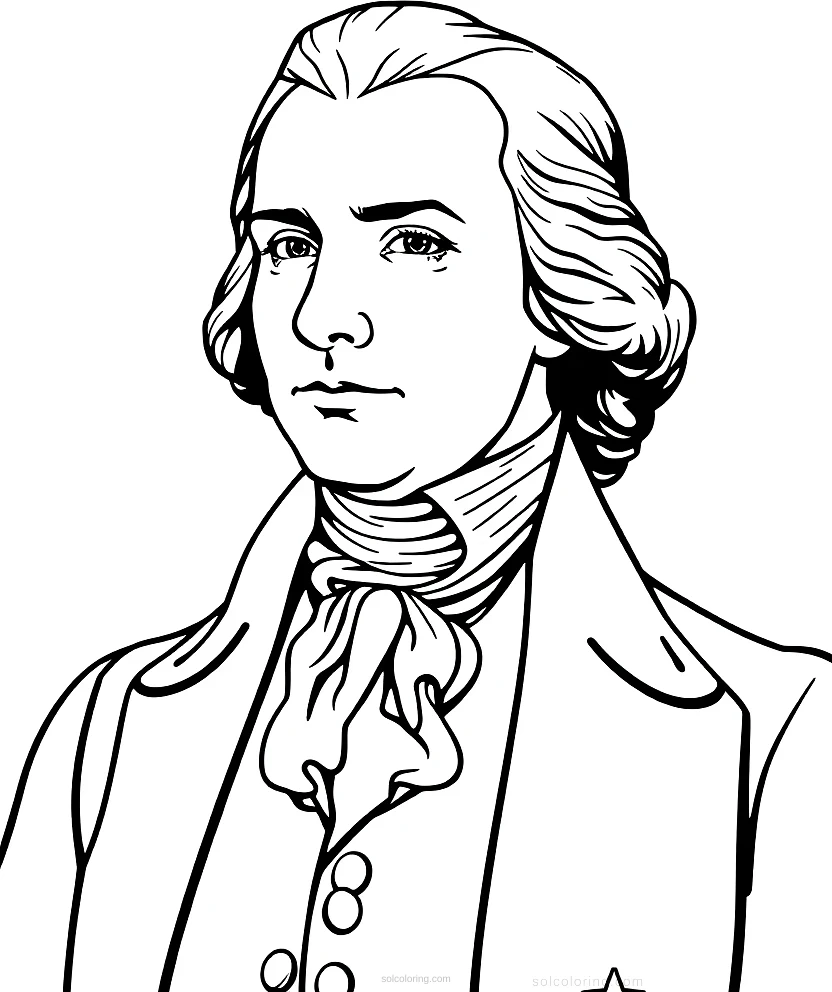 Alexander Hamilton Portrait coloring pages