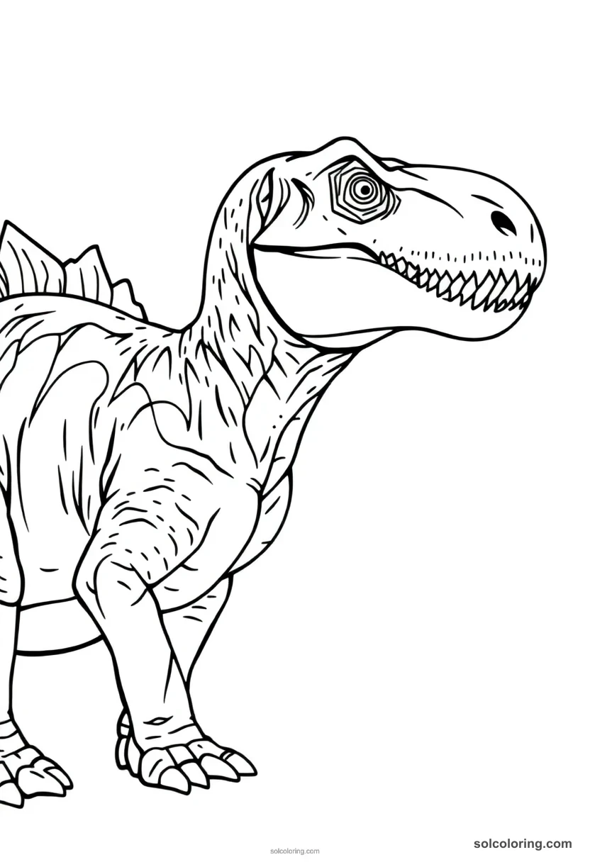 Allosaurus coloring page for kids