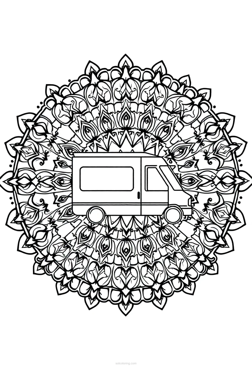 Ambulance coloring page for kids