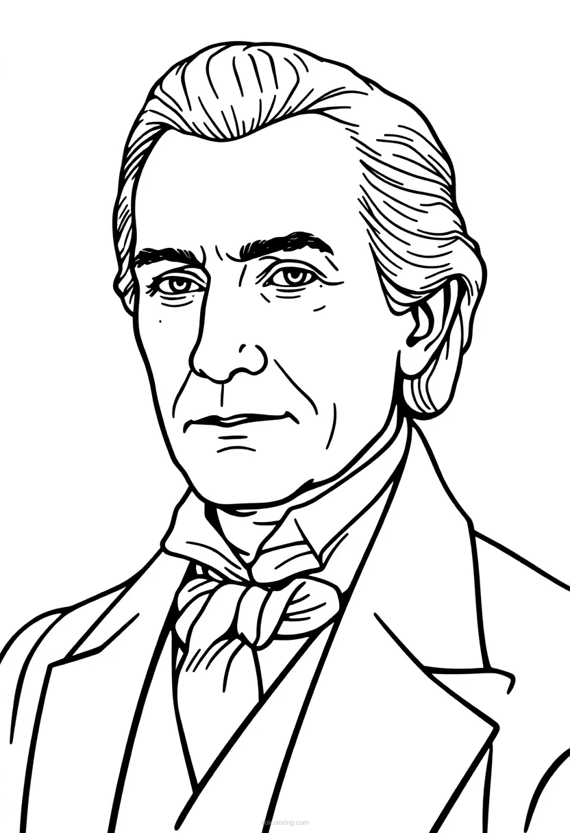 American President coloring page for kids