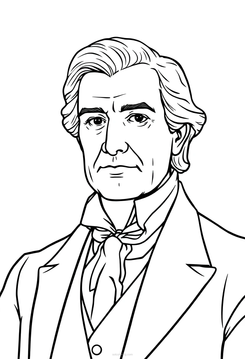 American President coloring page for kids
