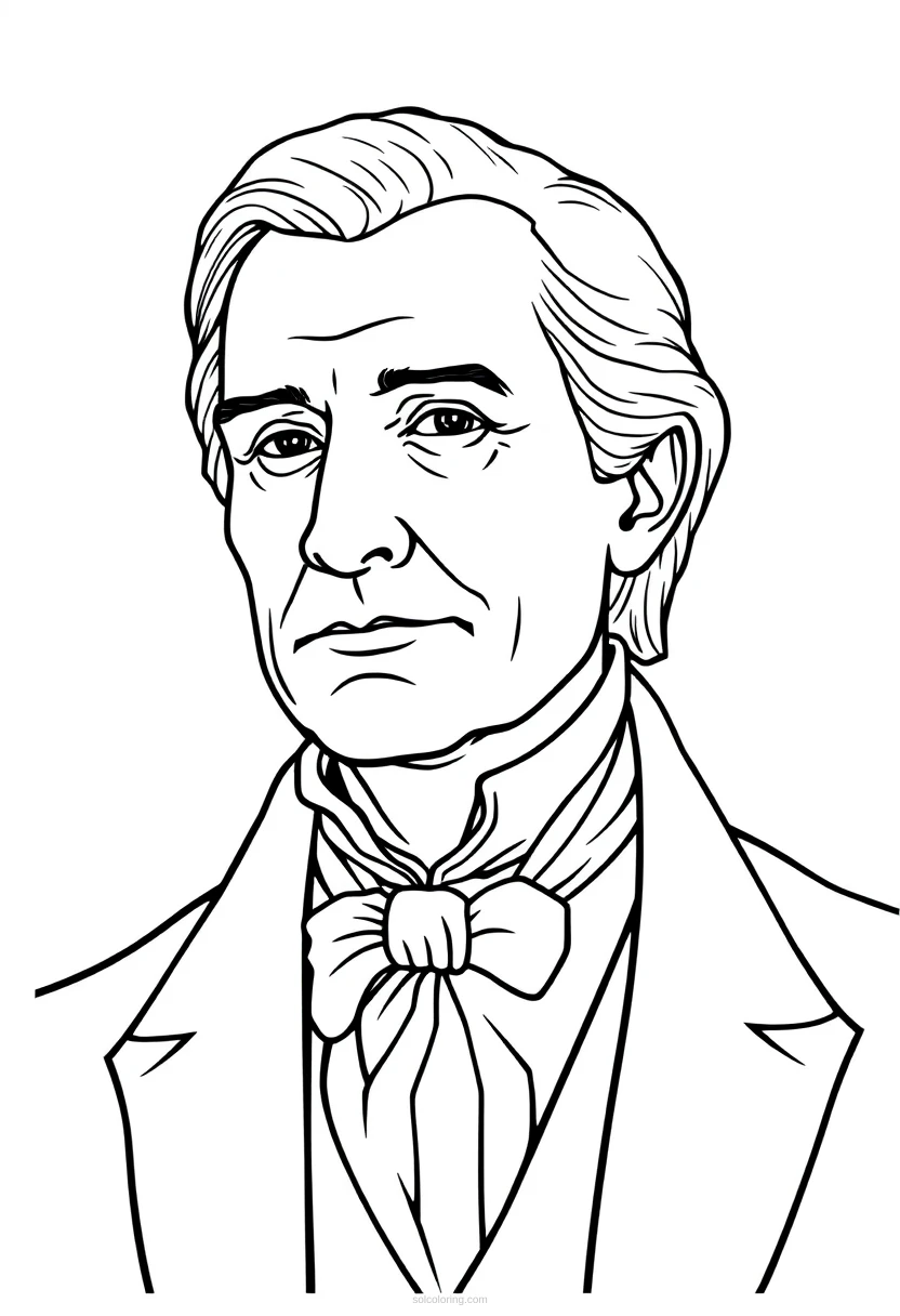American President coloring page for kids