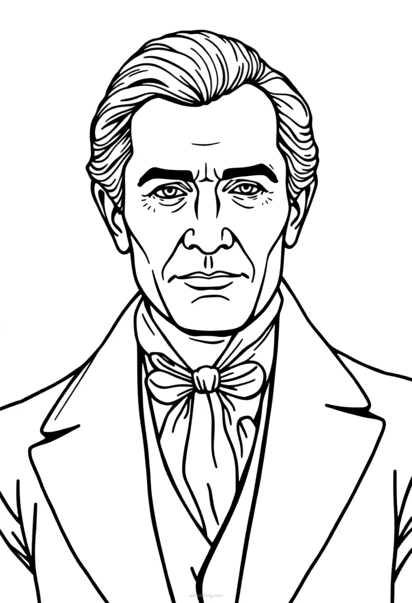 American President coloring page for kids