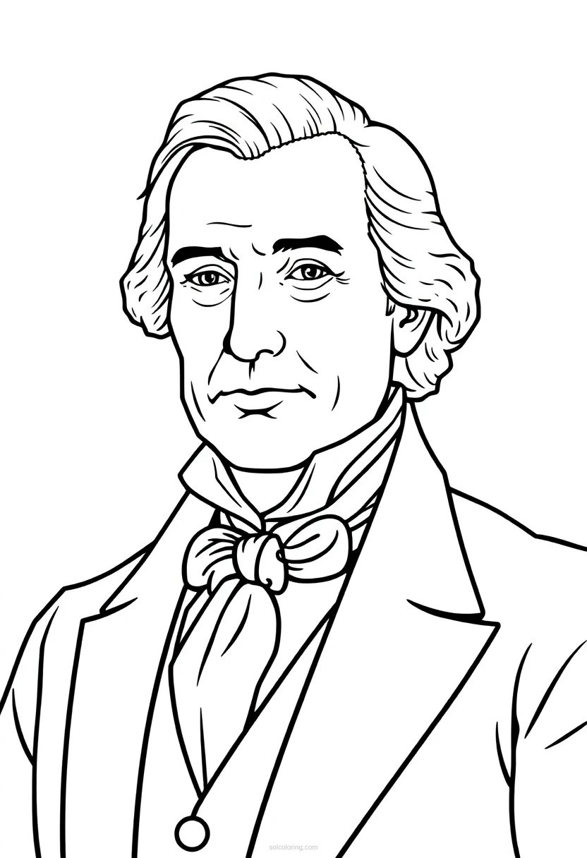 American President coloring page for kids