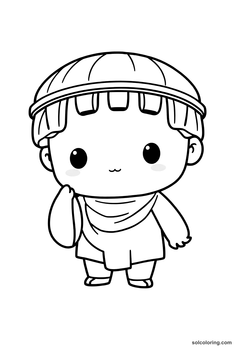 Chibi Ancient Athenian Democracy Assembly coloring page, free printable chibi style