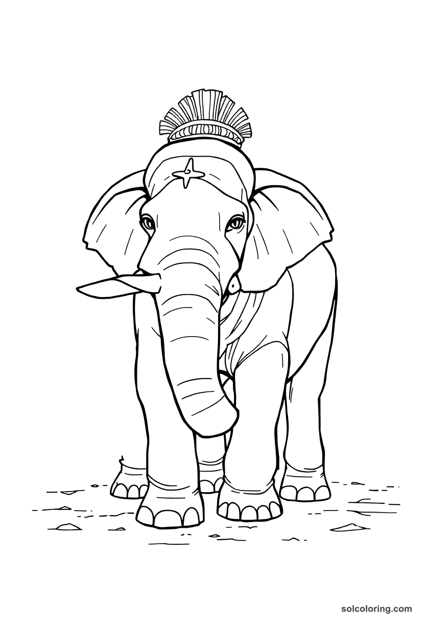 Ancient Carthaginian War Elephant Training coloring pages