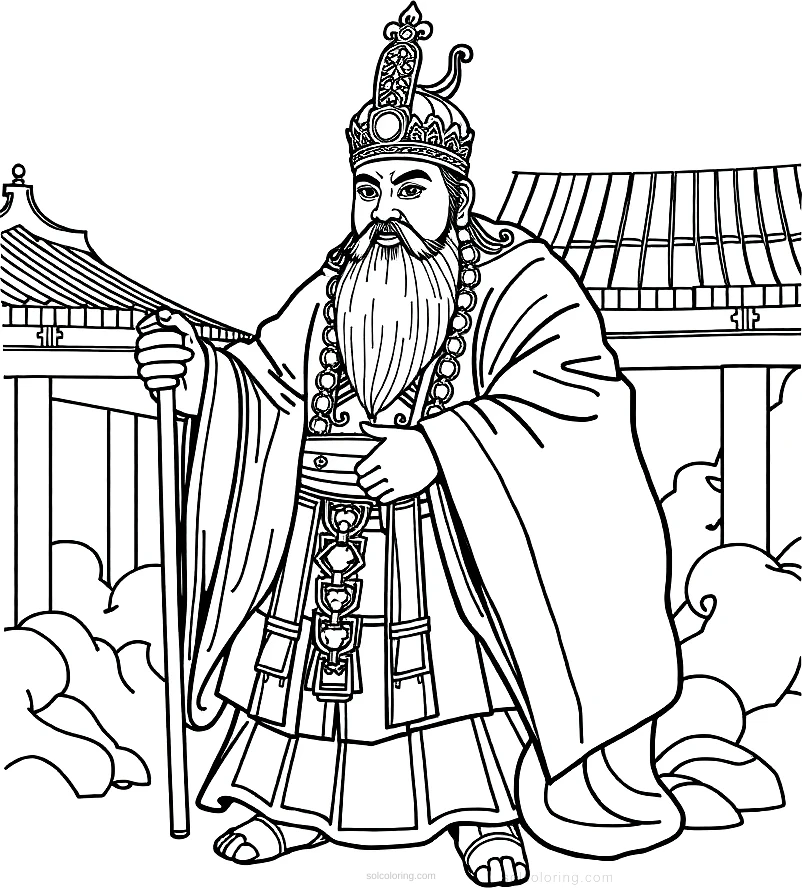 Ancient Chinese Emperor coloring pages