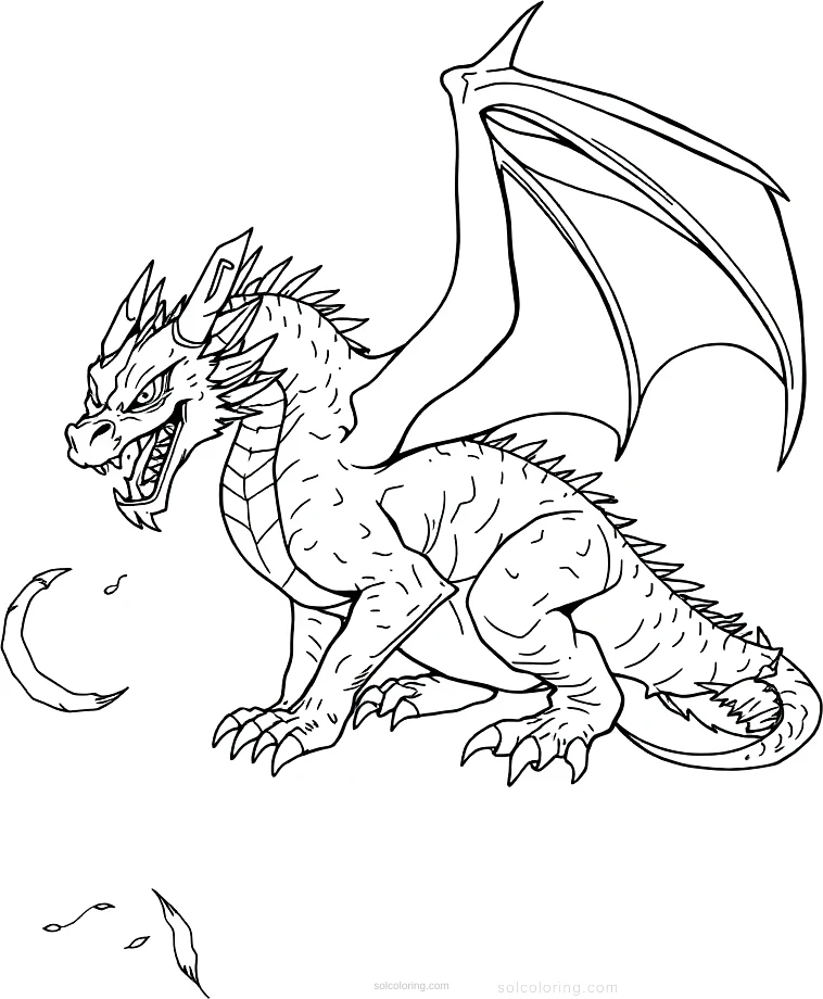 Ancient Dragon coloring page for kids