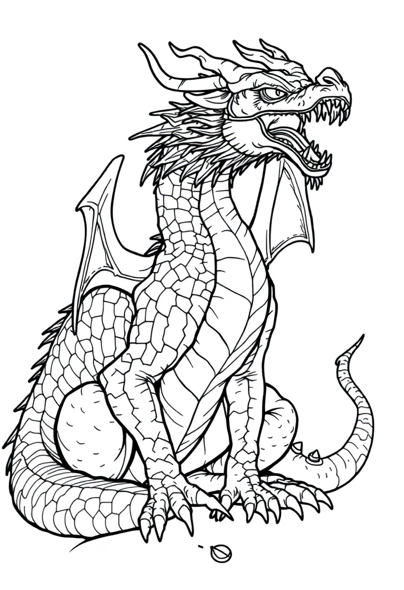 Ancient Dragon coloring pages