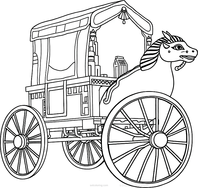 Ancient Egyptian Chariot coloring page for kids