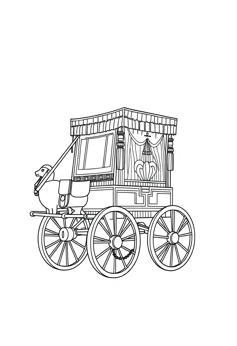 Ancient Egyptian Chariot coloring pages