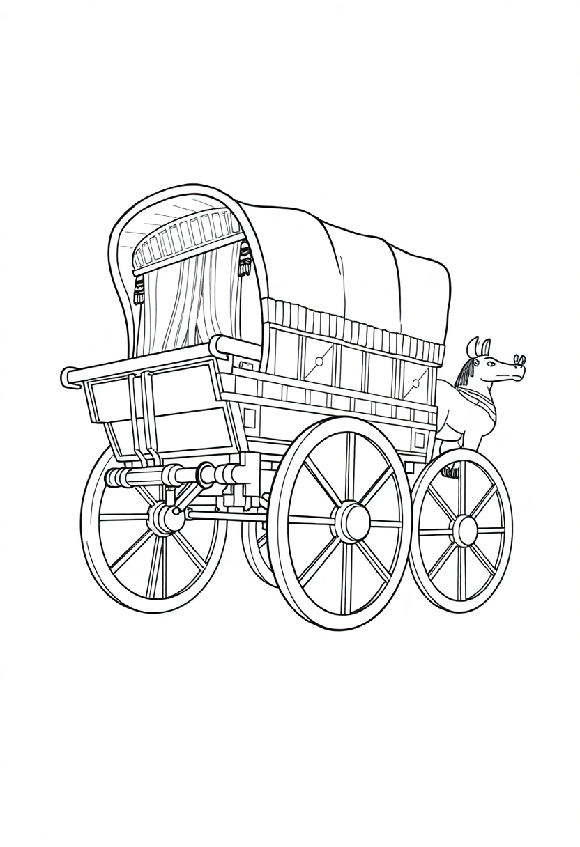 Ancient Egyptian Chariot coloring page, free printable