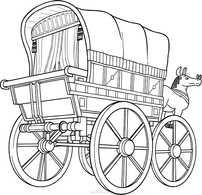 Ancient Egyptian Chariot coloring page for kids