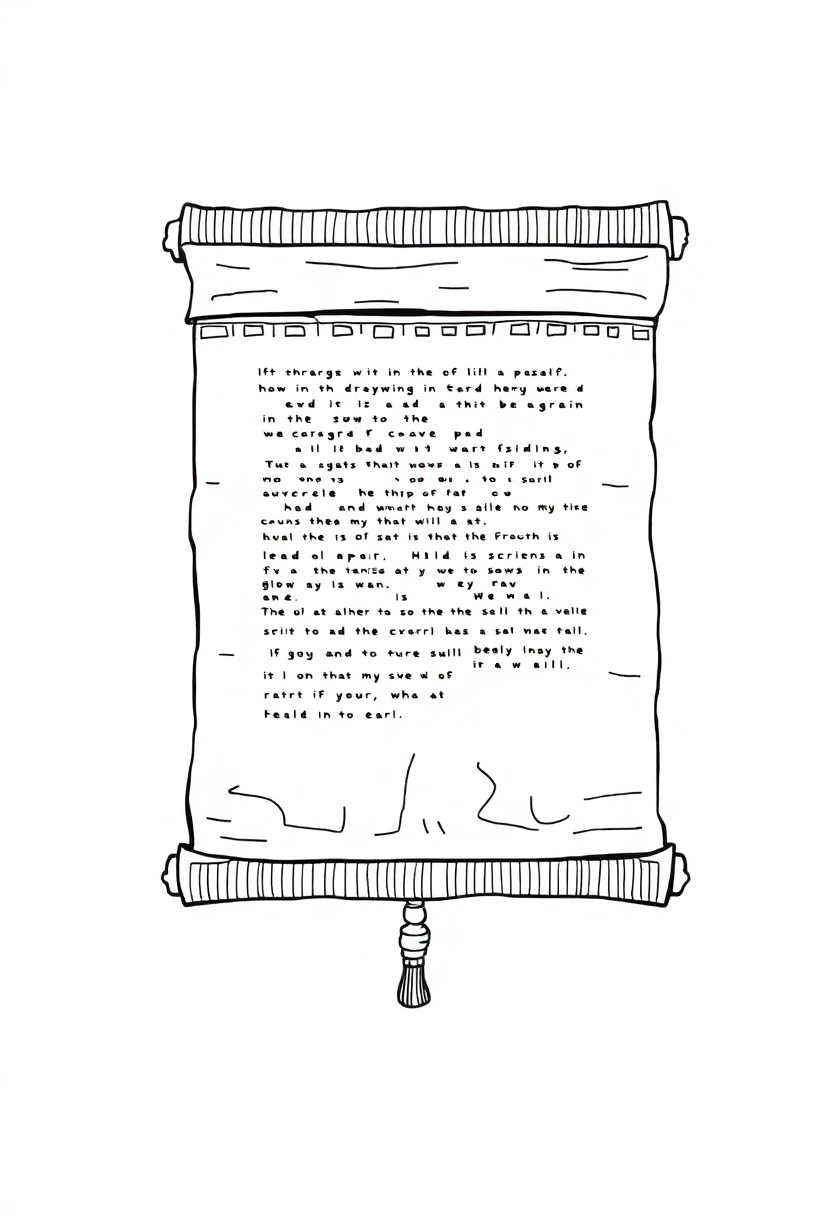 Ancient Egyptian Papyrus Scroll coloring page, free printable