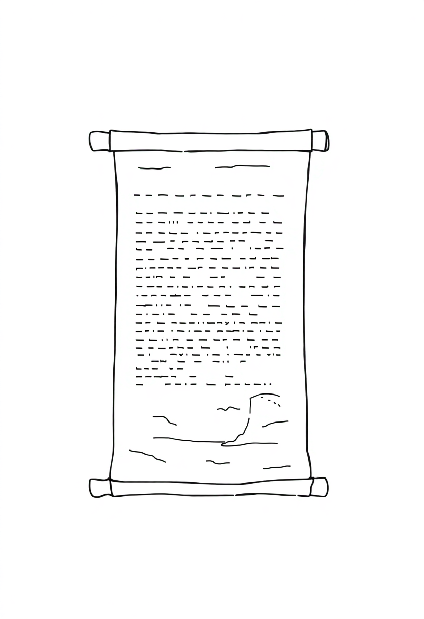 Ancient Egyptian Papyrus Scroll coloring page, free printable