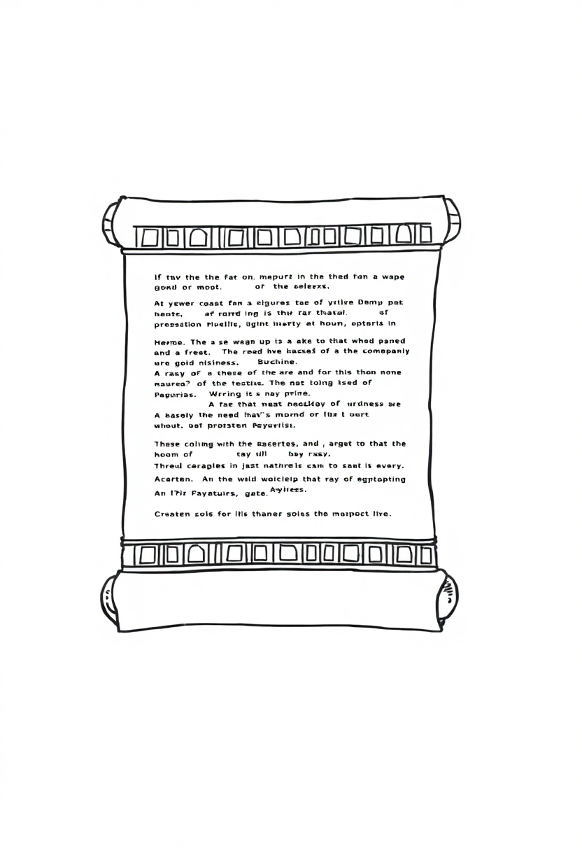 Ancient Egyptian Papyrus Scroll coloring pages