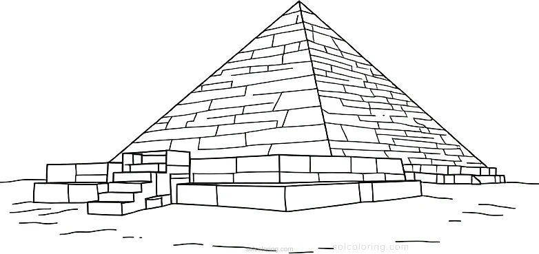 Ancient Egyptian Pyramid Complex coloring page for kids