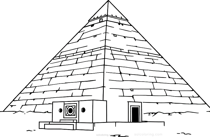 Ancient Egyptian Pyramid Complex coloring page for kids