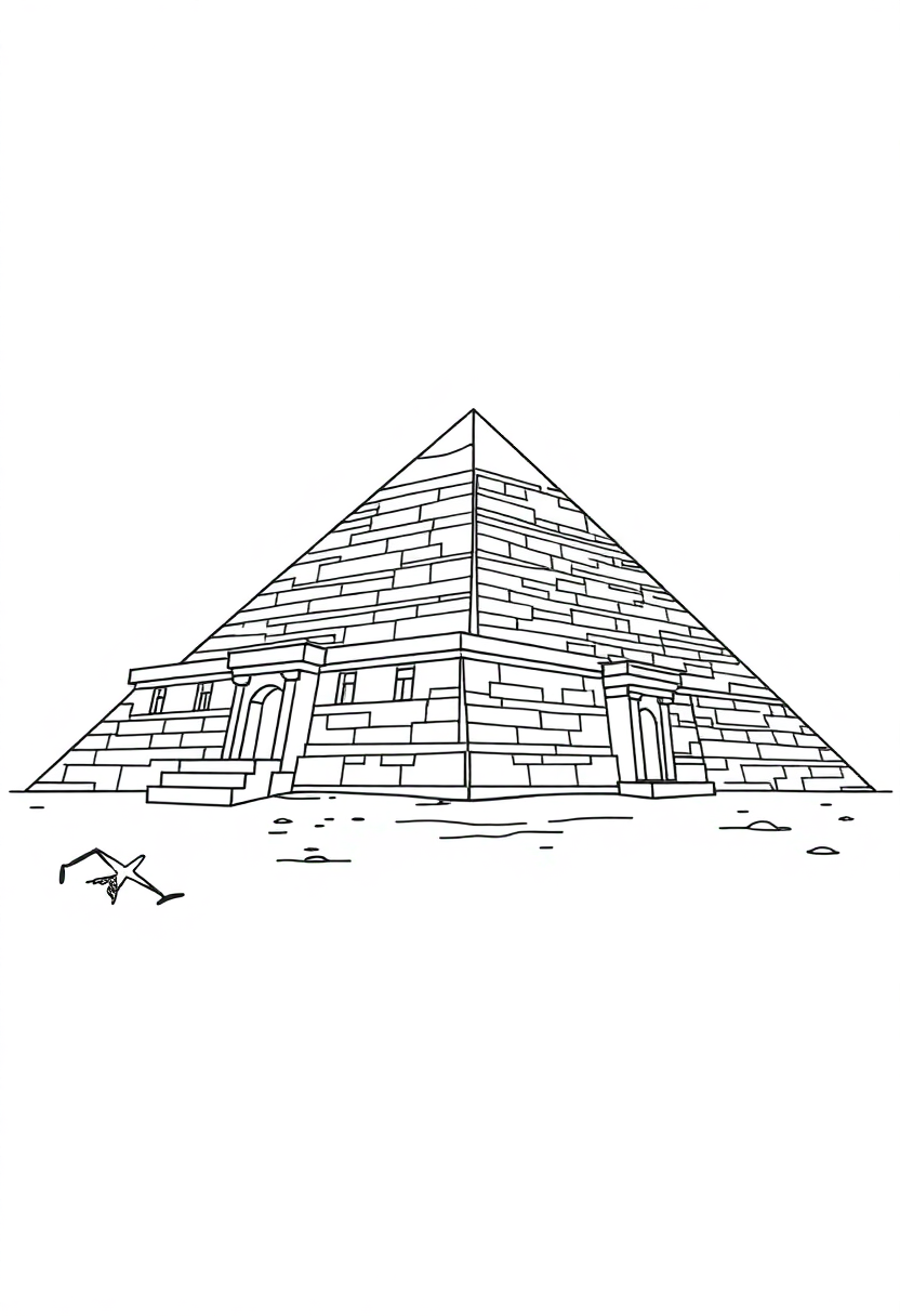 Ancient Egyptian Pyramid Complex coloring pages