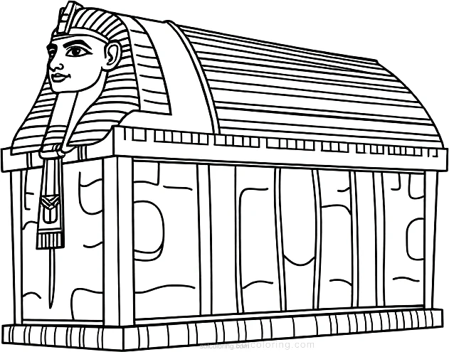 Ancient Egyptian Sarcophagus coloring page for kids